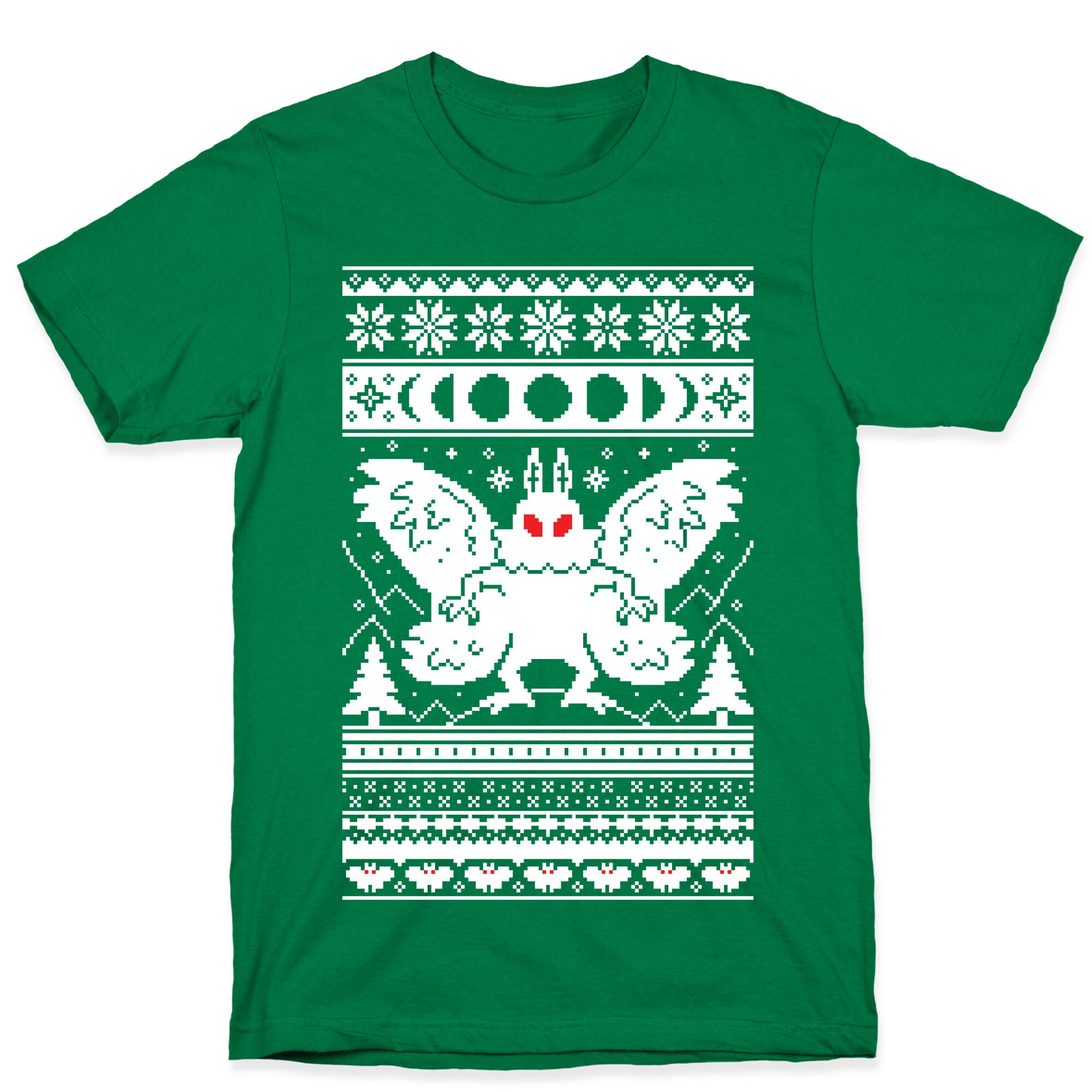 Mothman Ugly Sweater Pattern T-Shirt